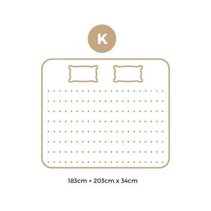 King Mattress Latex Foam 9-Zone Pocket Spring 34cm