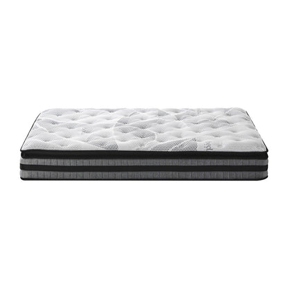 Double Mattress Pillow Top Cool Gel Foam Bonnell Spring 22cm