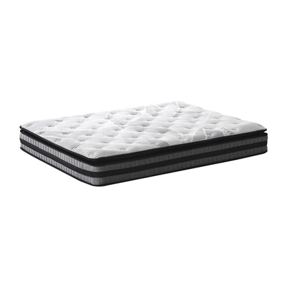Double Mattress Pillow Top Cool Gel Foam Bonnell Spring 22cm
