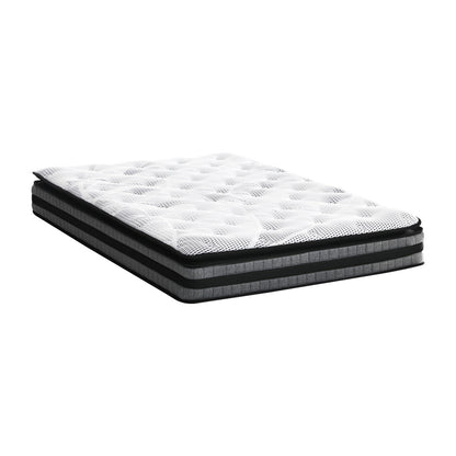 Double Mattress Pillow Top Cool Gel Foam Bonnell Spring 22cm
