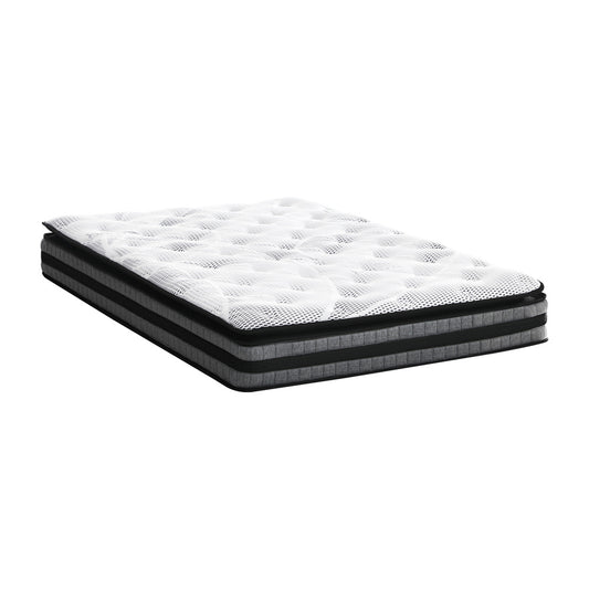 Double Mattress Pillow Top Cool Gel Foam Bonnell Spring 22cm