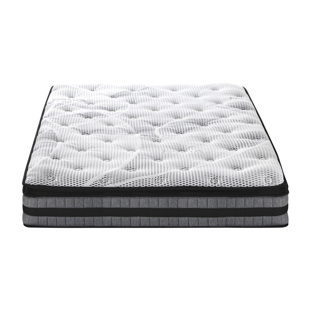 Double Mattress Pillow Top Cool Gel Foam Bonnell Spring 22cm