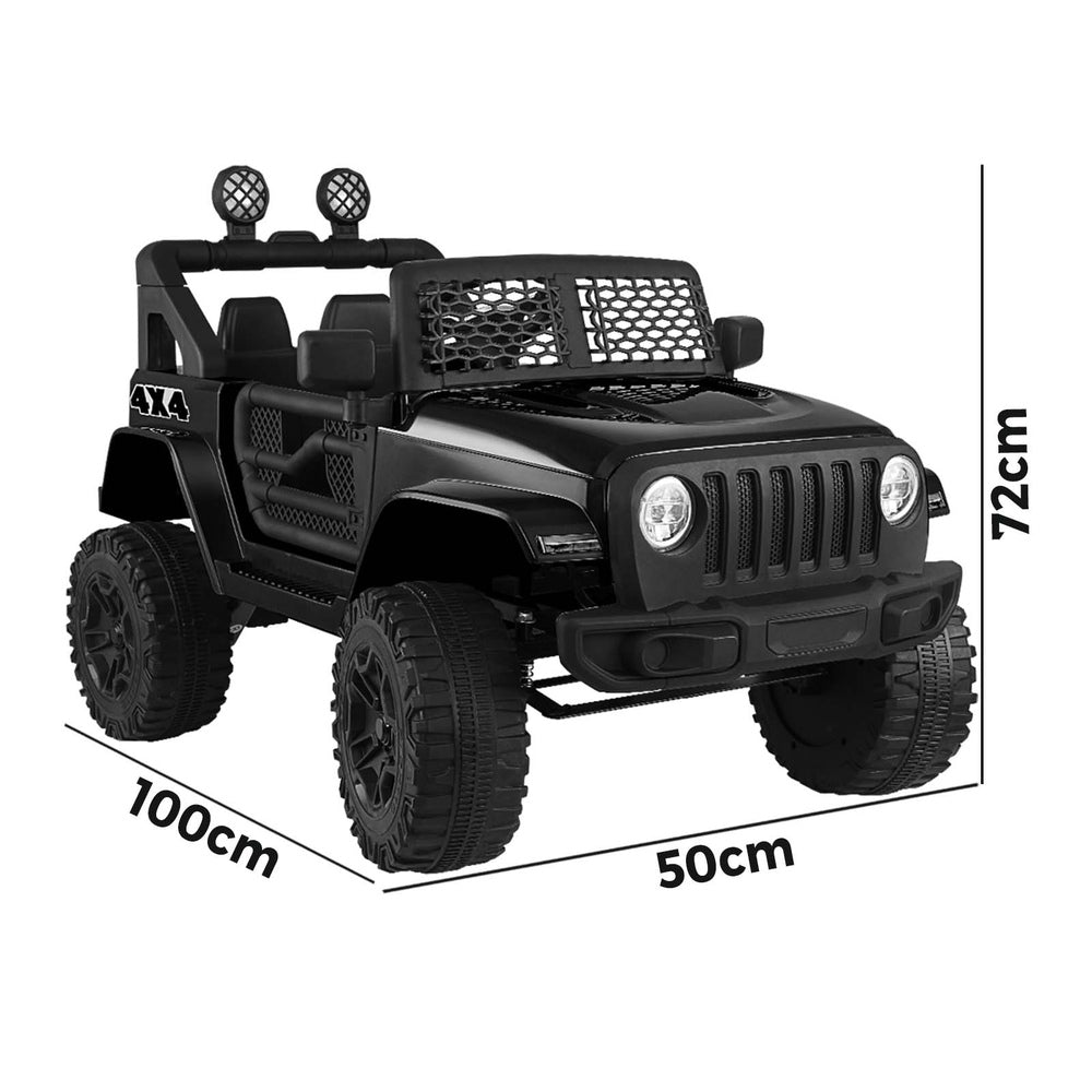 Kids Ride-On Car with Twin Motors and Remote Black