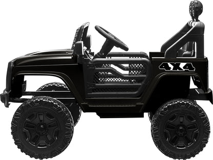 Kids Ride-On Car with Twin Motors and Remote Black