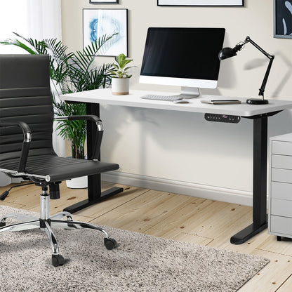 Electric Standing Desk 120CM with Single Motor Black and White