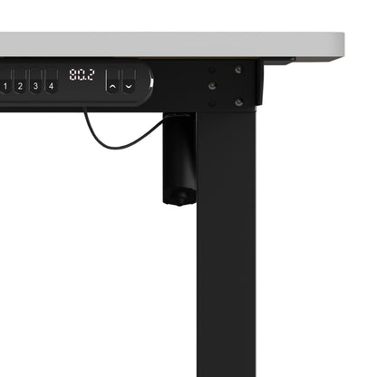 Electric Standing Desk 120CM with Single Motor Black and White