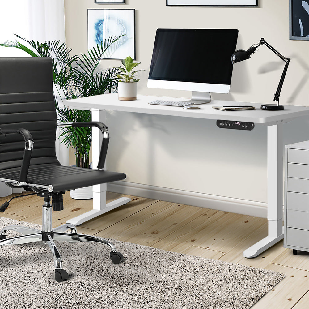 Electric Standing Desk 120CM with Single Motor White