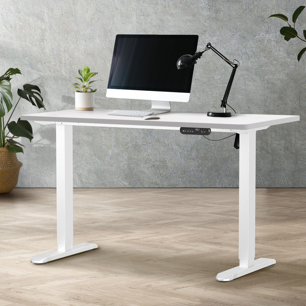 Electric Standing Desk 120CM with Single Motor White