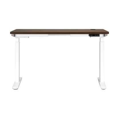 Adjustable Standing Desk with Dual Motor 150cm White and Walnut