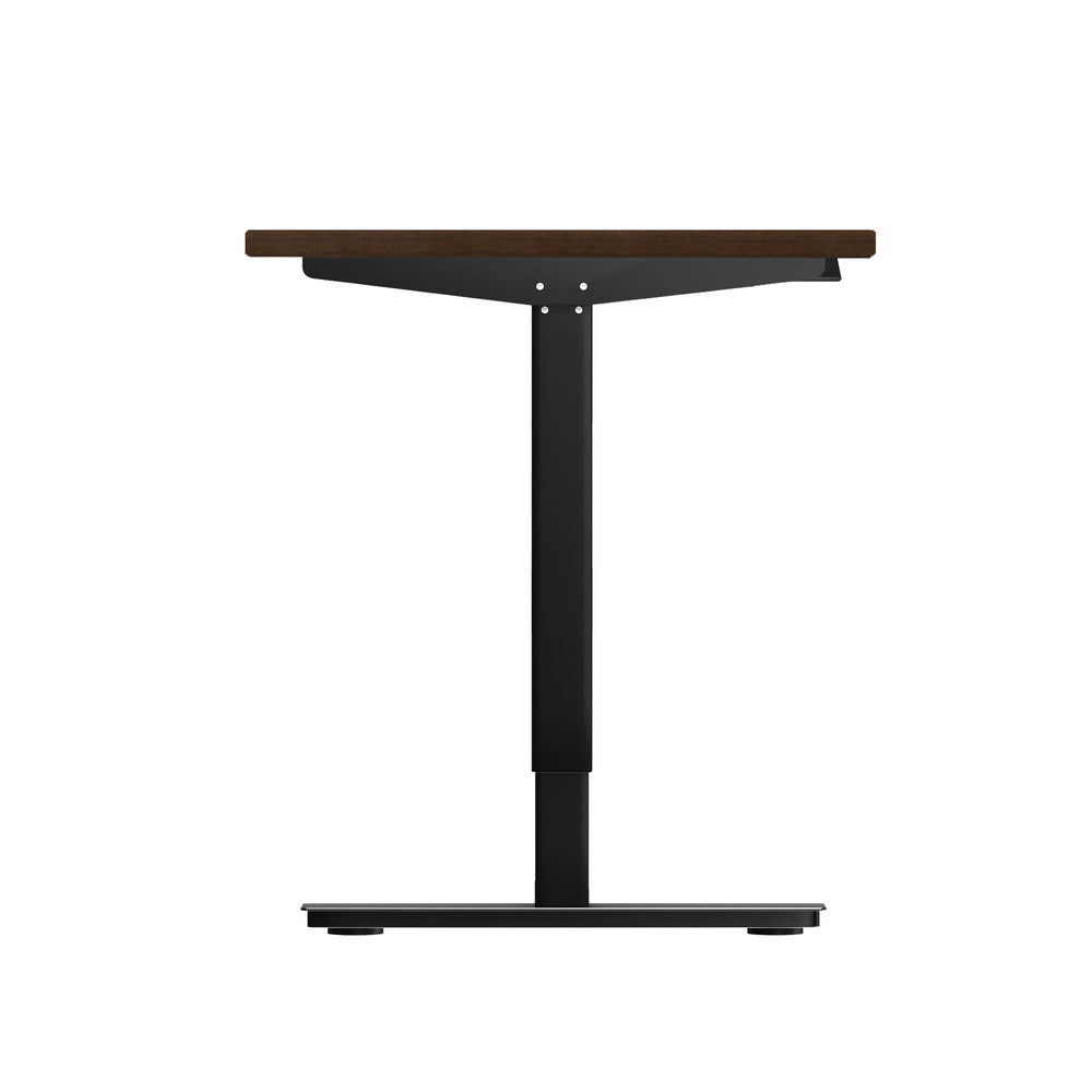 Electric Standing Desk with Single Motor 150cm Black and Walnut