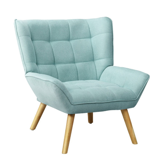 Blue Fabric Upholstered Tub Armchair
