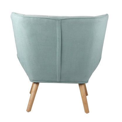 Blue Fabric Upholstered Tub Armchair