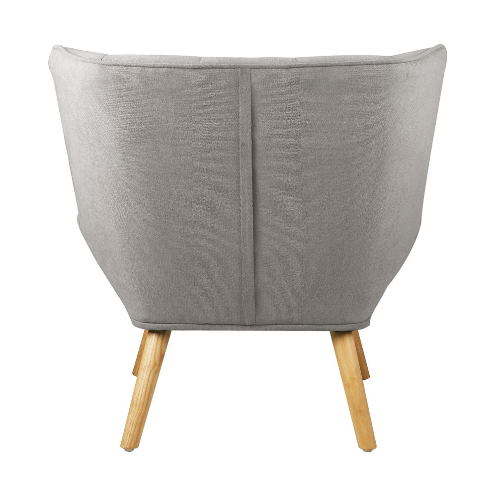 Grey Fabric Upholstered Tub Armchair