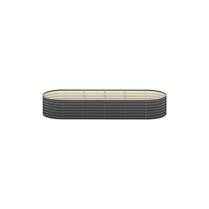Raised Garden Bed Galvanized Steel 2pcs
