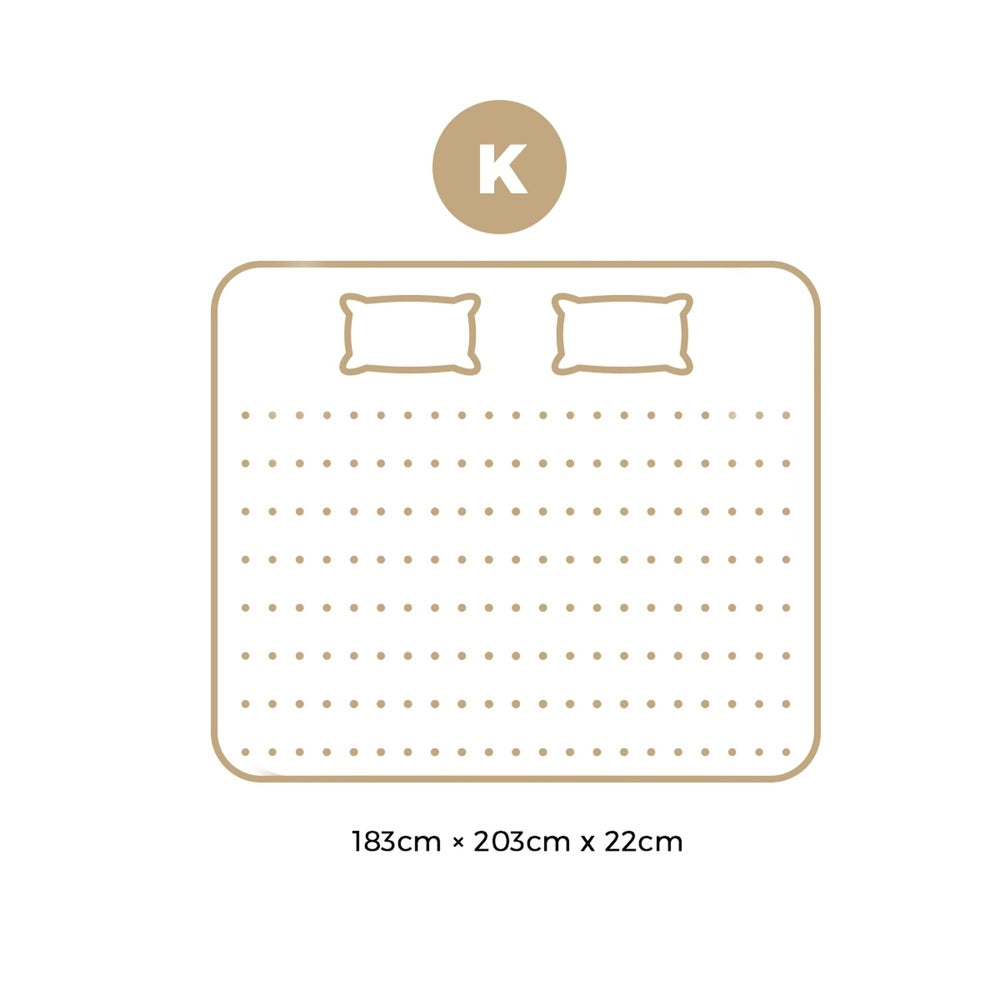 King Mattress with 3D Mesh Fabric Foam and Spring Support 22cm