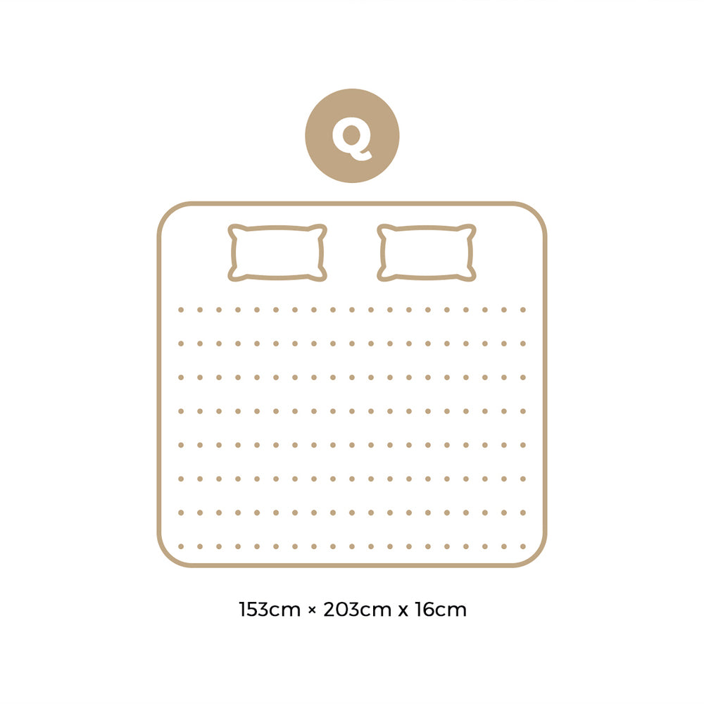 Queen Mattress with Boucle Fabric and Bonnell Spring 16cm