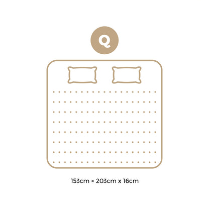 Queen Mattress with Boucle Fabric and Bonnell Spring 16cm