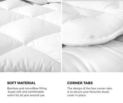Super King  All Season Bamboo Microfiber Quilt Duvet 400GSM