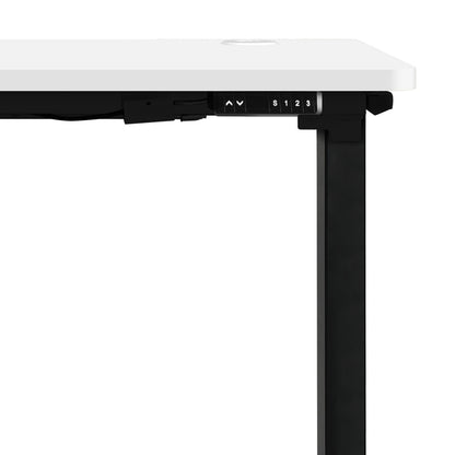 140cm Motorized Adjustable Standing Desk Black and White