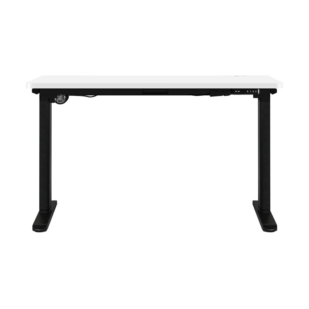 140cm Motorized Adjustable Standing Desk Black and White