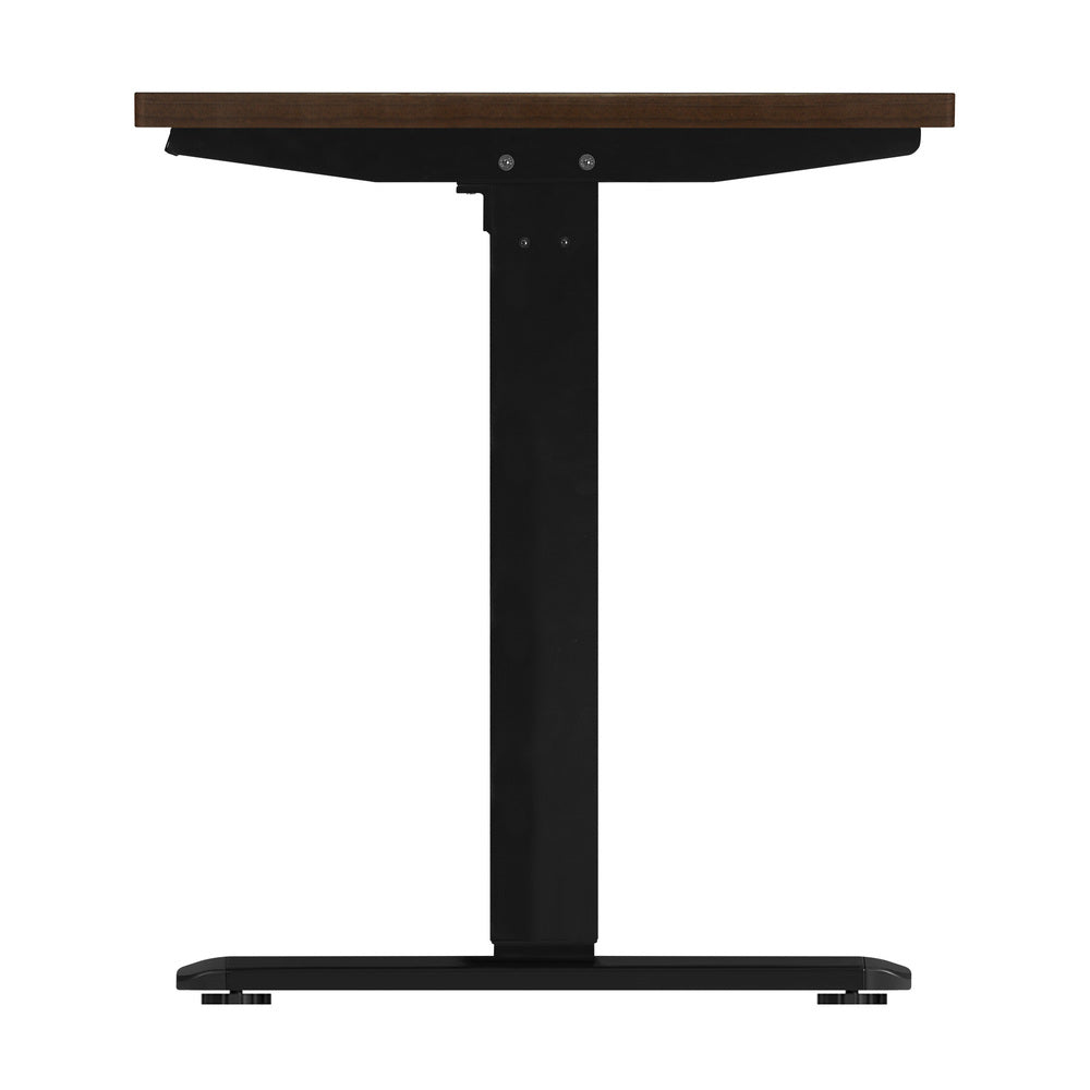140cm Motorized Adjustable Standing Desk Black and Walnut