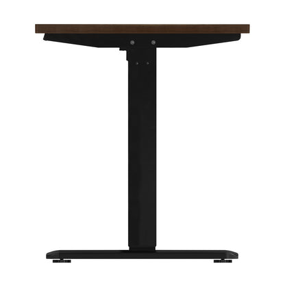 140cm Motorized Adjustable Standing Desk Black and Walnut