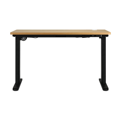 150cm Motorized Adjustable Standing Desk Black and Oak