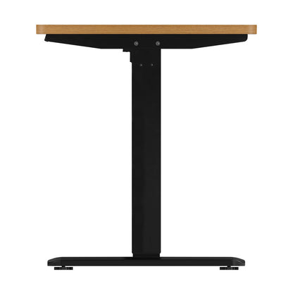 160cm Motorised Adjustable Sit-Stand Desk Black and Oak