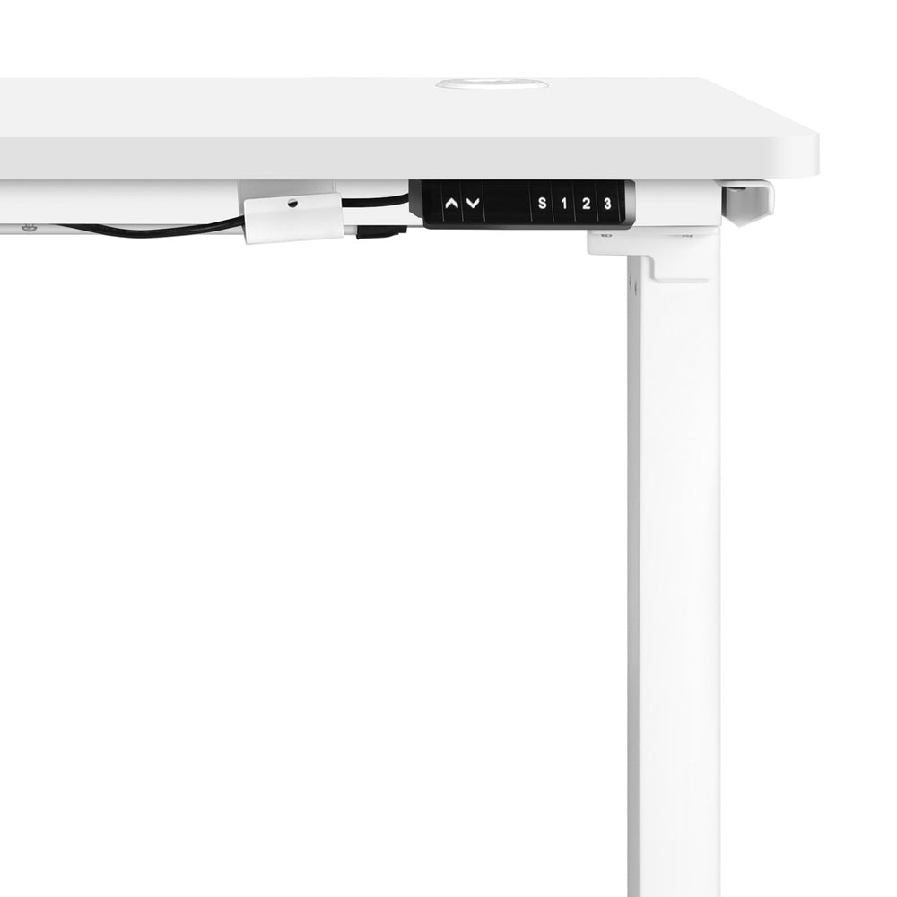140cm Motorized Adjustable Standing Desk White