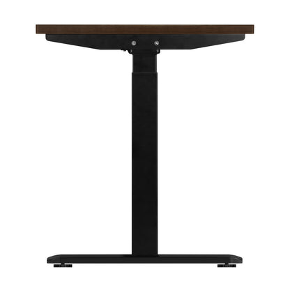 140cm Dual Motor Adjustable Standing Desk Black and Walnut