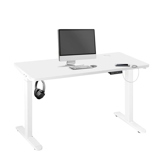140cm Dual Motor Adjustable Standing Desk White
