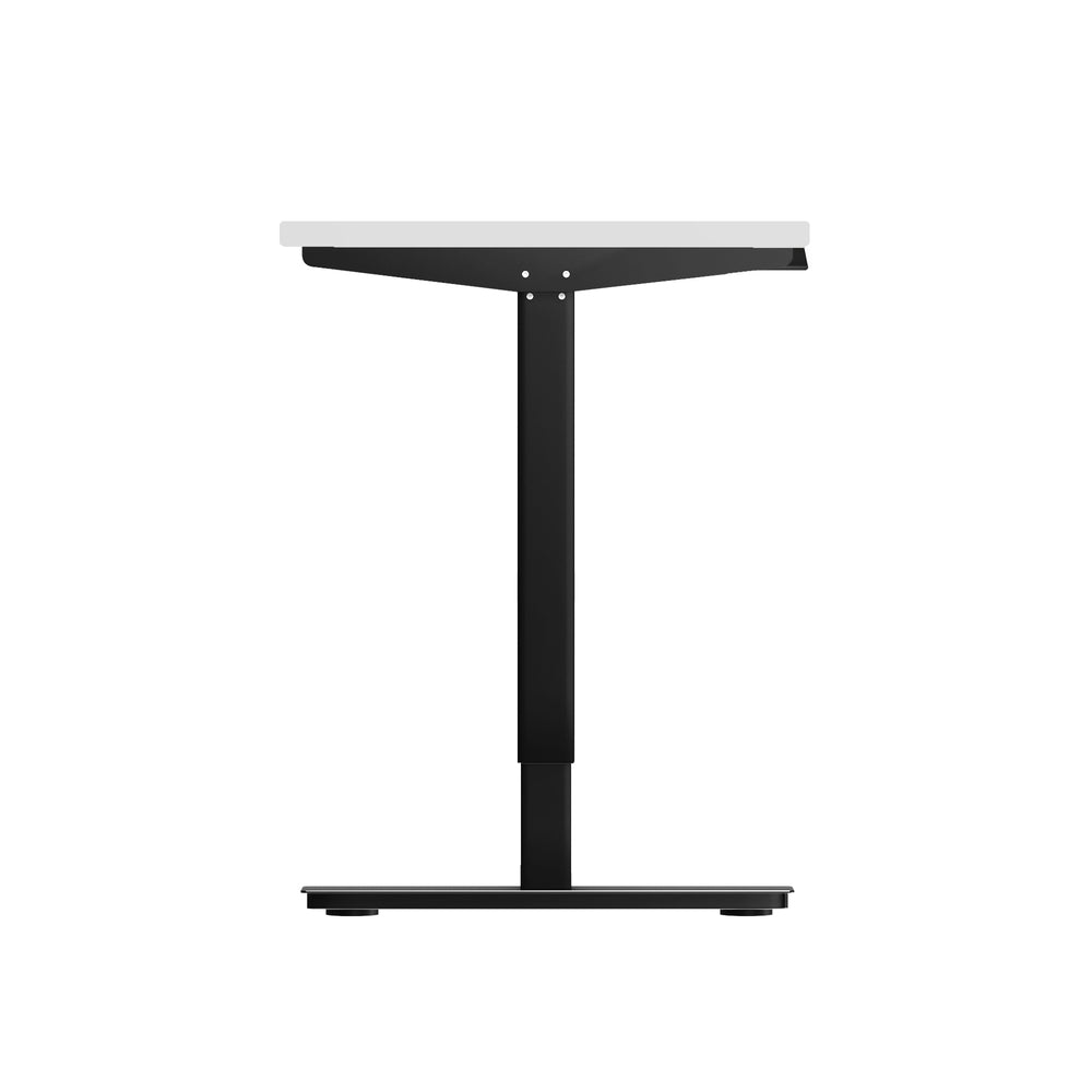 140cm Electric Standing Desk Single Motor Black and White