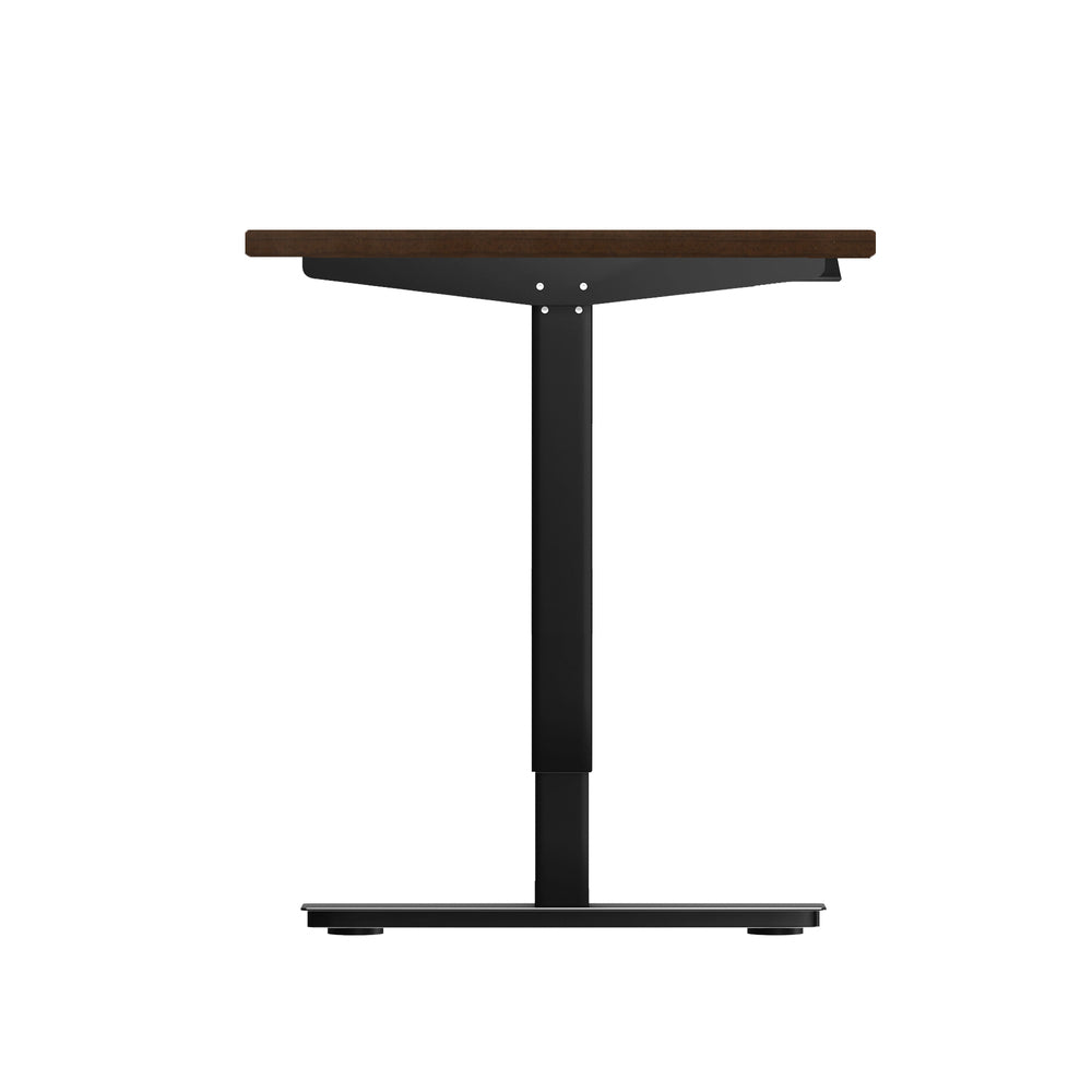 140cm Electric Standing Desk Single Motor Black and Walnut