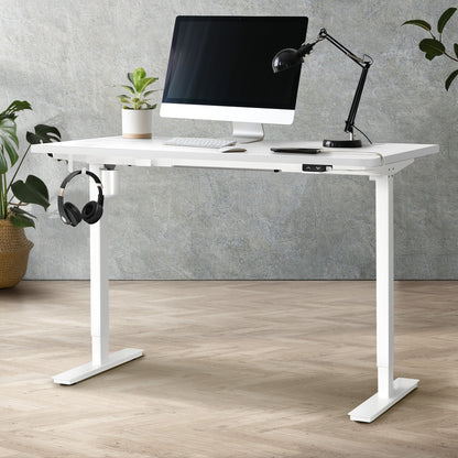140cm Electric Standing Desk Single Motor White
