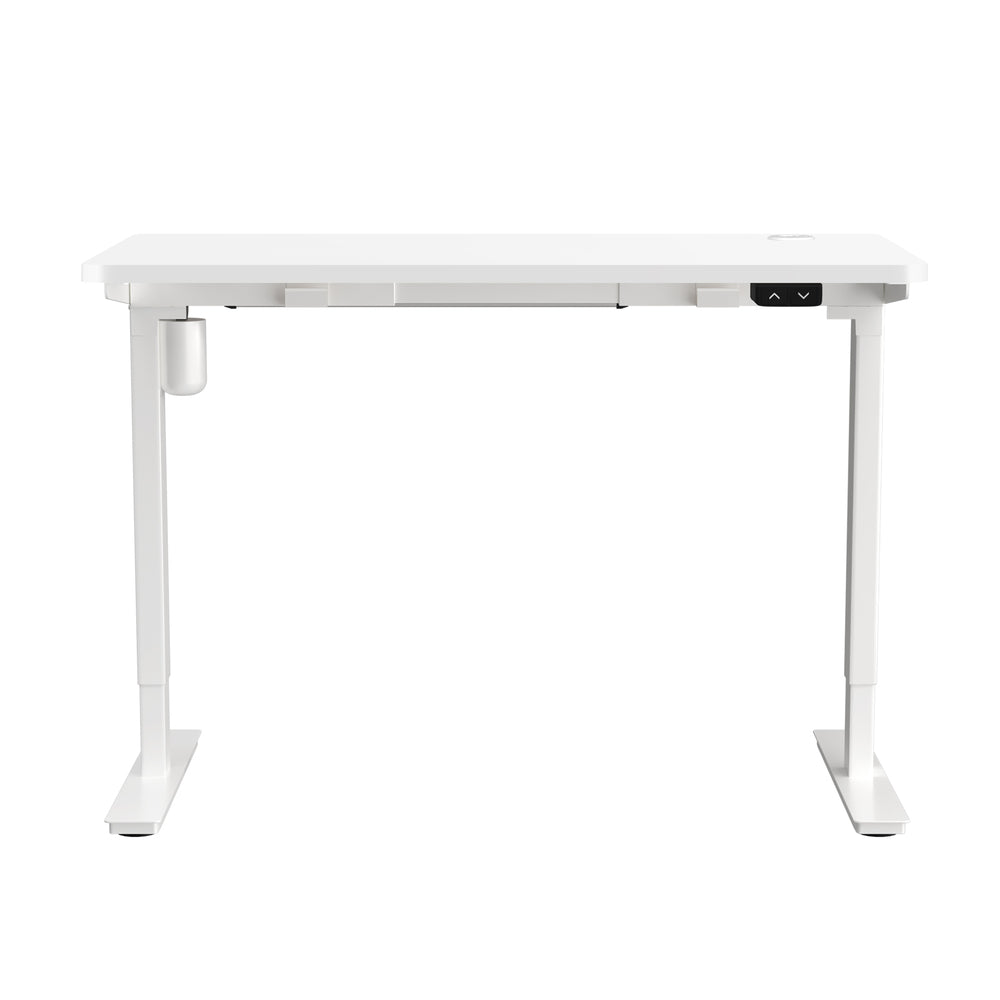 140cm Electric Standing Desk Single Motor White