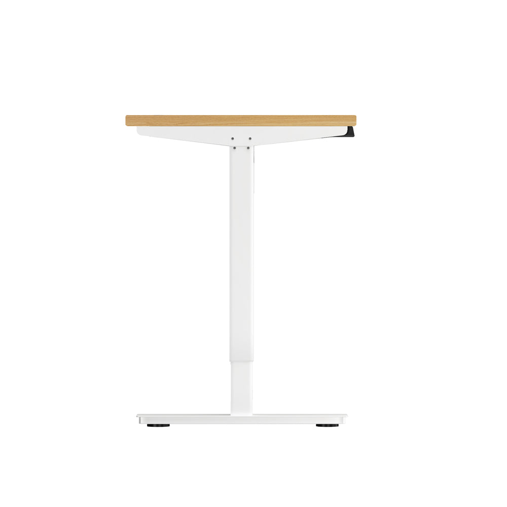 Electric Standing Desk Single Motor White&Oak 120cm