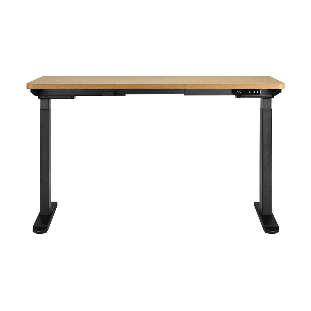 Sit Stand Desk Height Adjustable Desk Black and Oak 160 cm