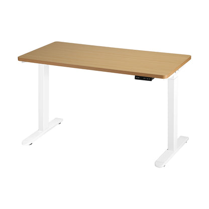 Sit Stand Desk Height Adjustable White Oak 160 cm