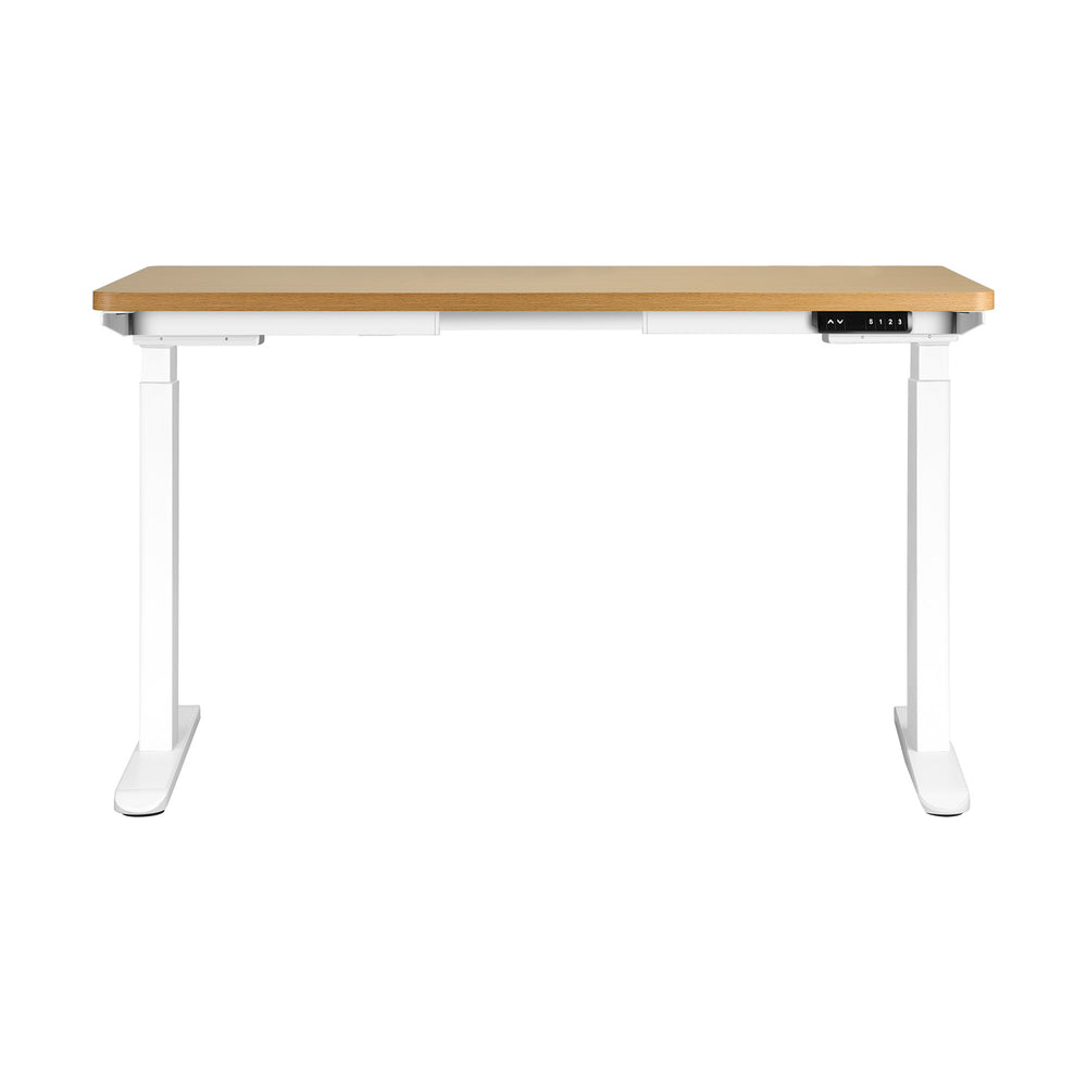 Sit Stand Desk Height Adjustable White Oak 160 cm