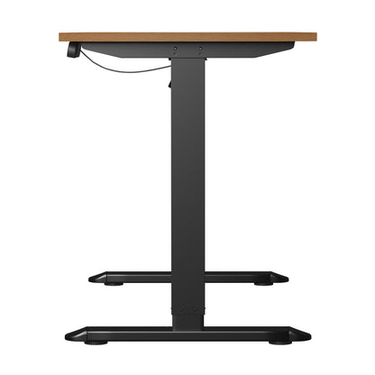 120 cm Electric Standing Desk Single Motor Black and Oak