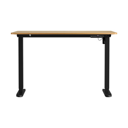 120 cm Electric Standing Desk Single Motor Black and Oak