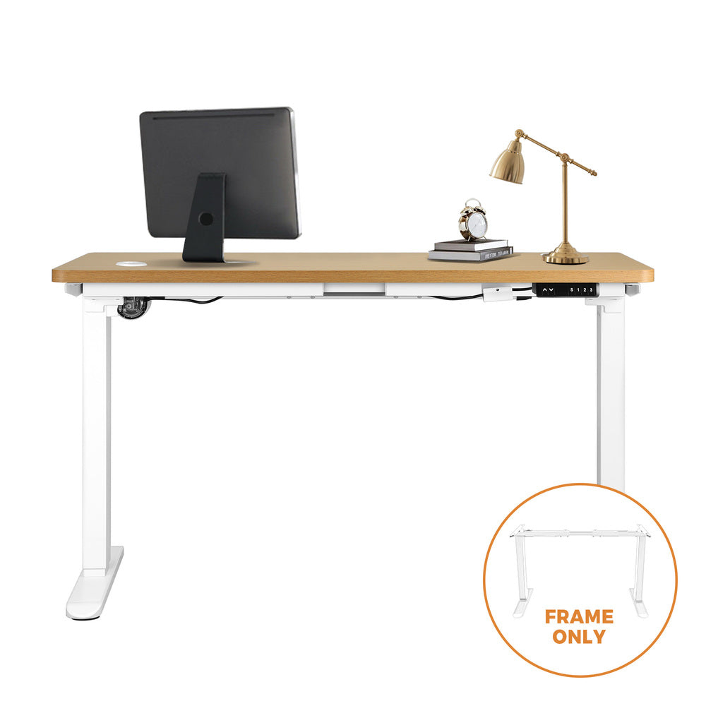 Motorised Adjustable Standing Desk Frame White