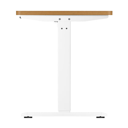 Motorized Adjustable Standing Desk 150 cm White and Oak