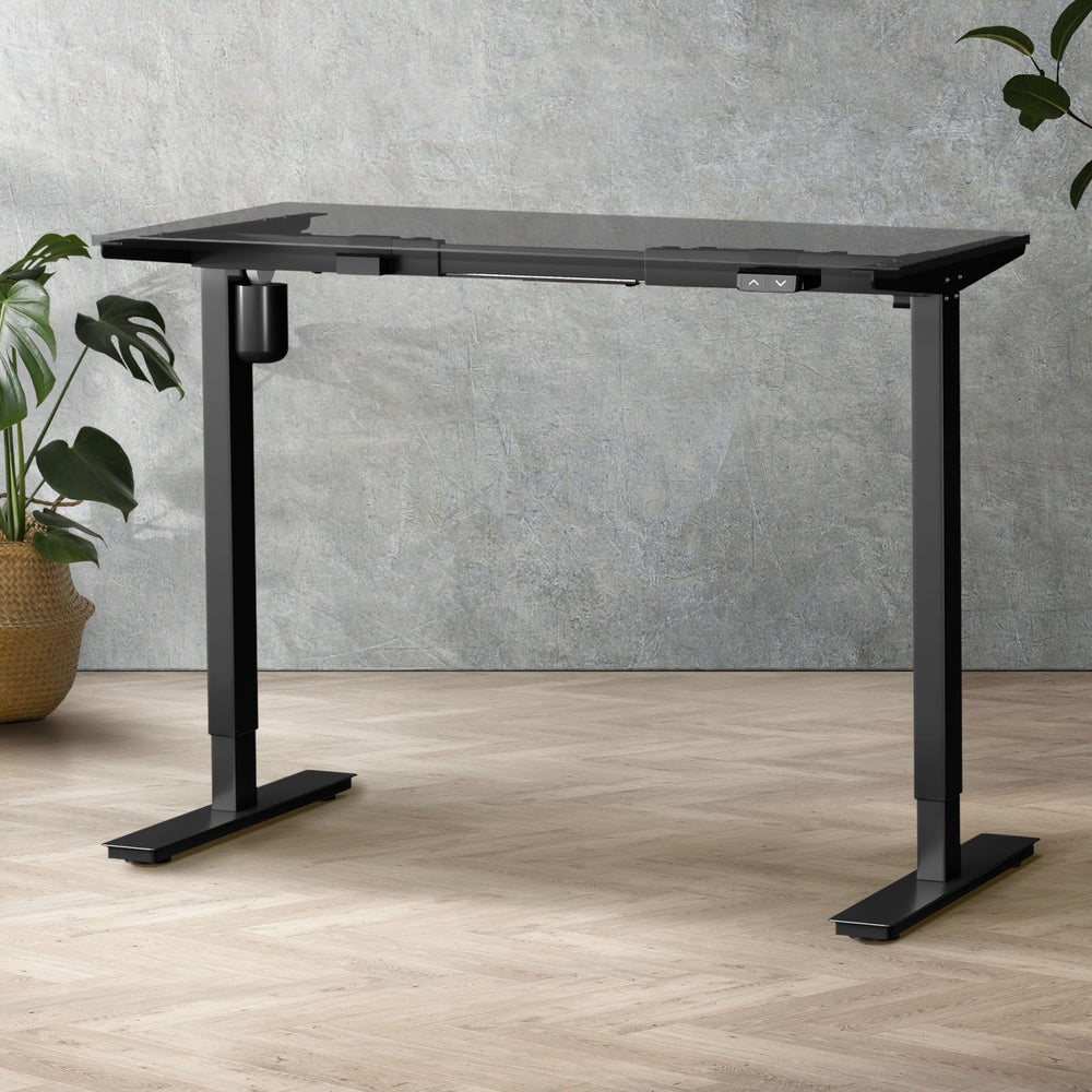 Adjustable Standing Desk Frame Single Motor Black
