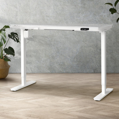 Adjustable Standing Desk Frame Single Motor White
