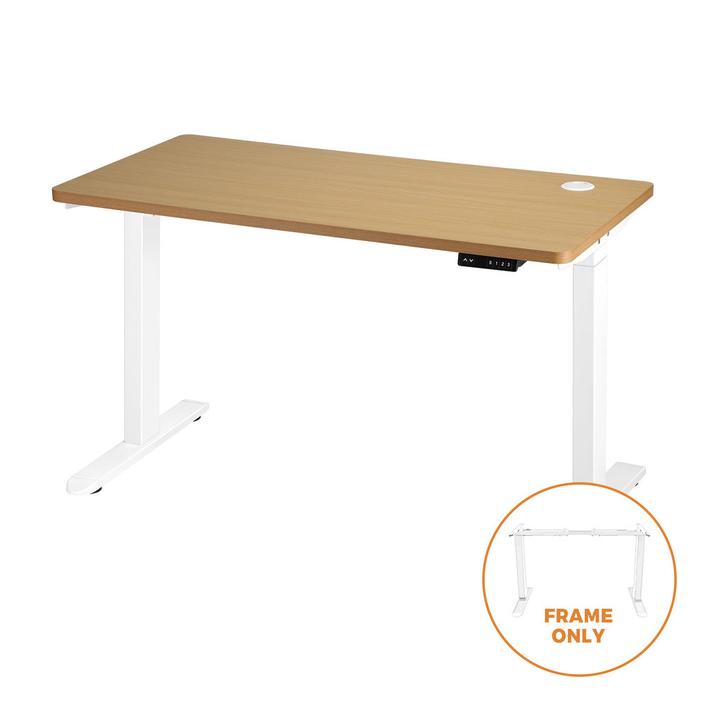 Dual Motor Standing Desk Frame Adjustable White