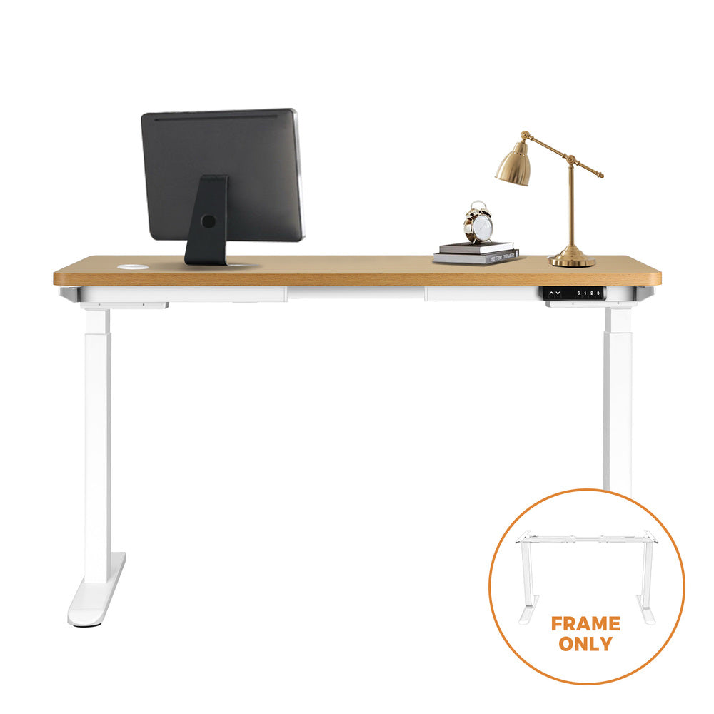 Dual Motor Standing Desk Frame Adjustable White
