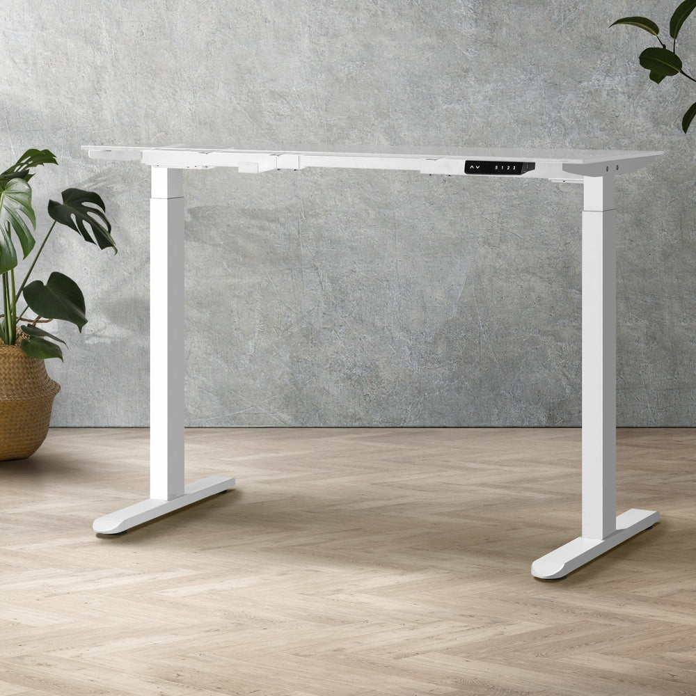 Dual Motor Standing Desk Frame Adjustable White