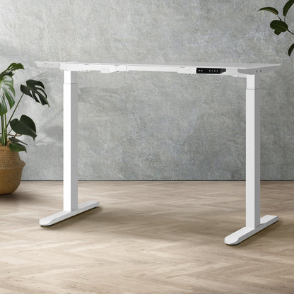 Dual Motor Standing Desk Frame Adjustable White