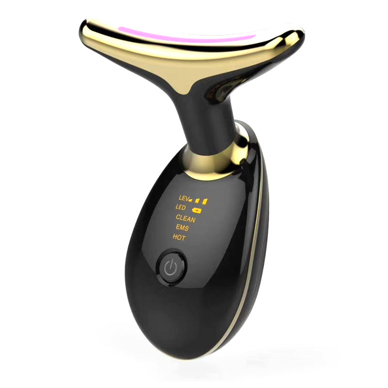 EMS Thermal Neck Lifting & Tightening Massager, Electric Microcurrent Wrinkle Remover, LED Photon Face Beauty Device For Woman
